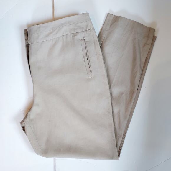 Pendelton Tan Silk Blend Trouser Pants Size 12 - Picture 1 of 13